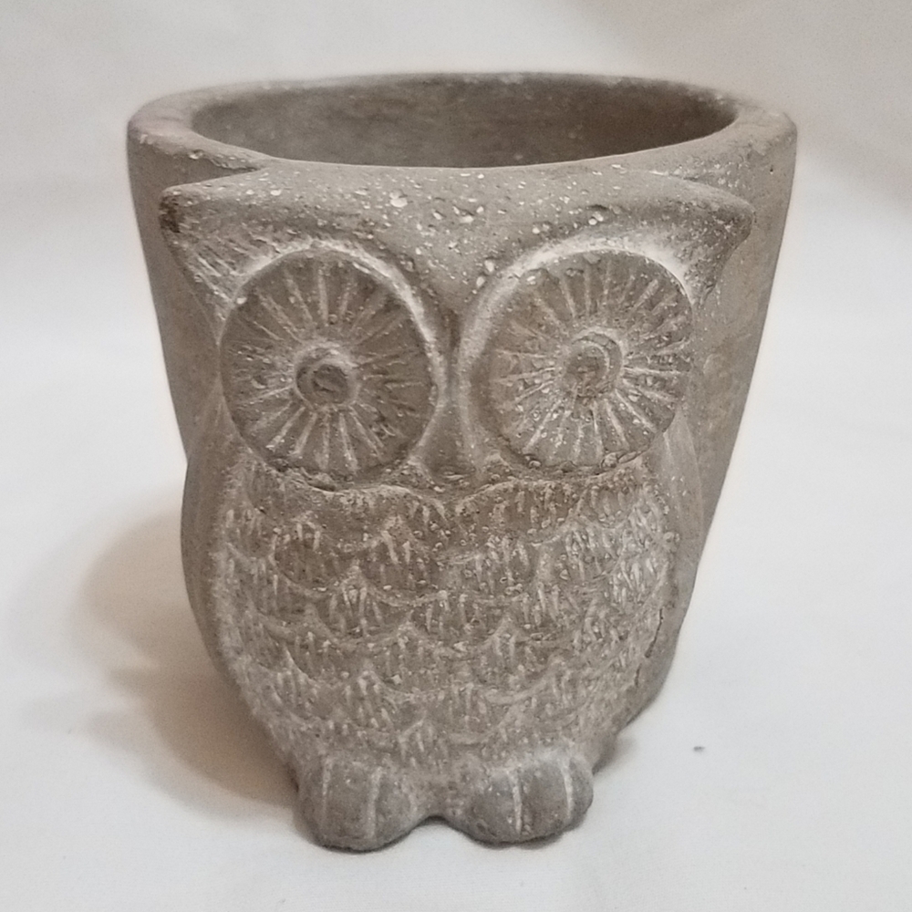 Stone Mini Owl Succulent Planter